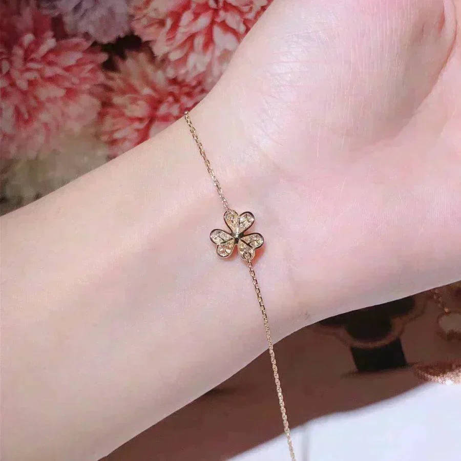 [VA]FRIVOLE GOLD FLOWER DIAMOND BRACELET