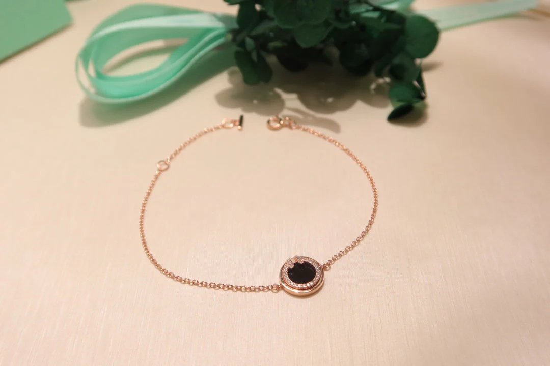 [TF]DIAMOND CIRCLE ROSE GOLD BRACELET