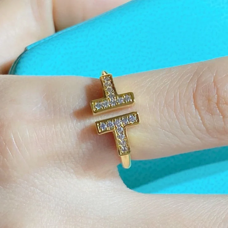 [TF]T WIRE RING DIAMOND GOLD