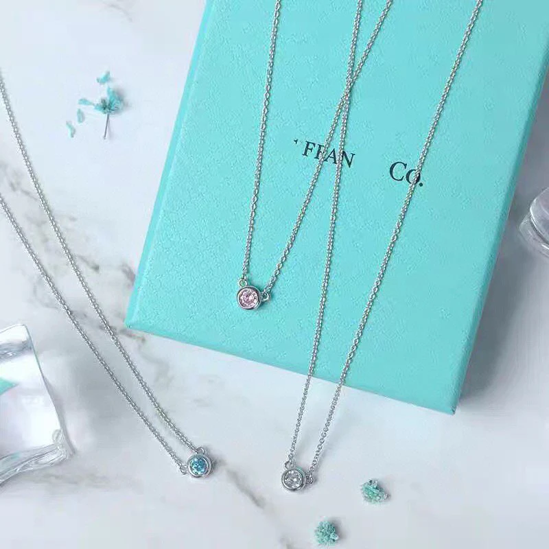 [TF]ELSA PERETTI SERIES SINGLE DIAMOND SIMPLE NECKLACE