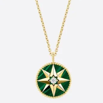 [CD] STERLING SILVER EIGHT-POINTED STAR COMPASS SERIES NECKLACE