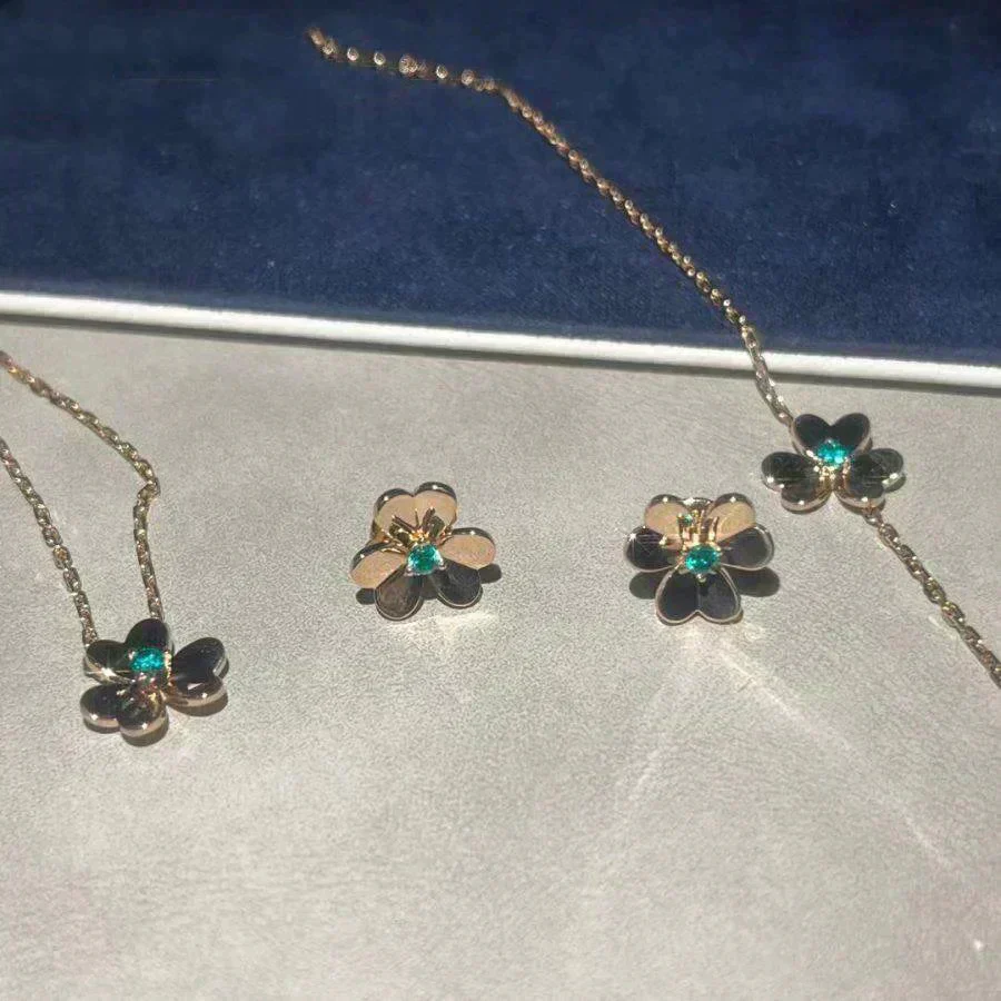 [VA]FRIVOLE  FLOWER MALACHITE EARRINGS