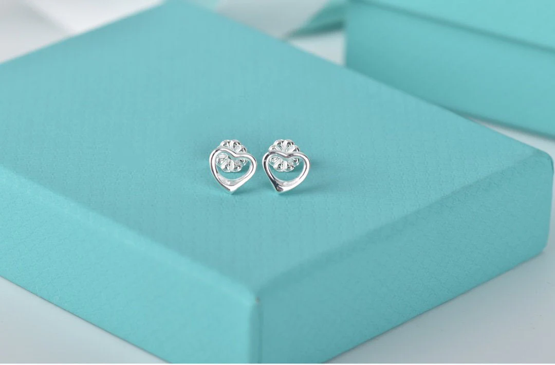 [TF]OPEN HEART STUD EARRINGS