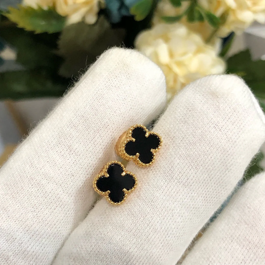 [VA]CLOVER MINI GOLD EARRINGS