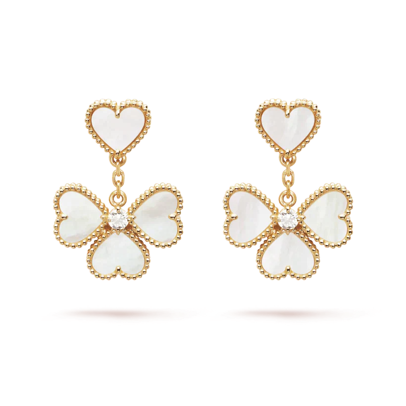 [VA]CLOVER SWEET WHITE MOP EARRINGS