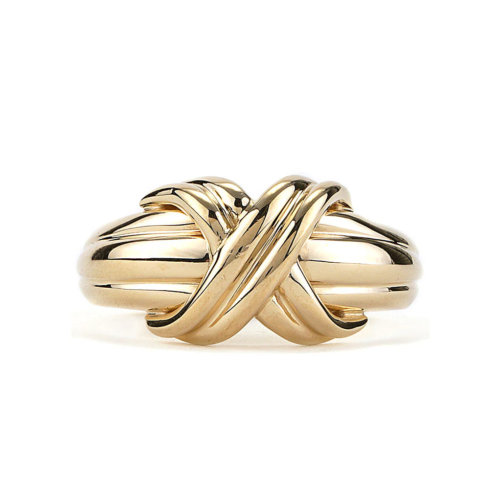 [TF]VINTAGE SIGNATURE X RING YELLOW GOLD
