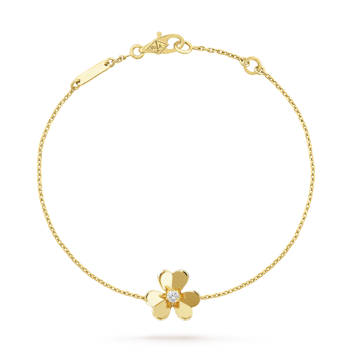 [VA]FRIVOLE GOLD FLOWER PINK MALACHITE BRACELET