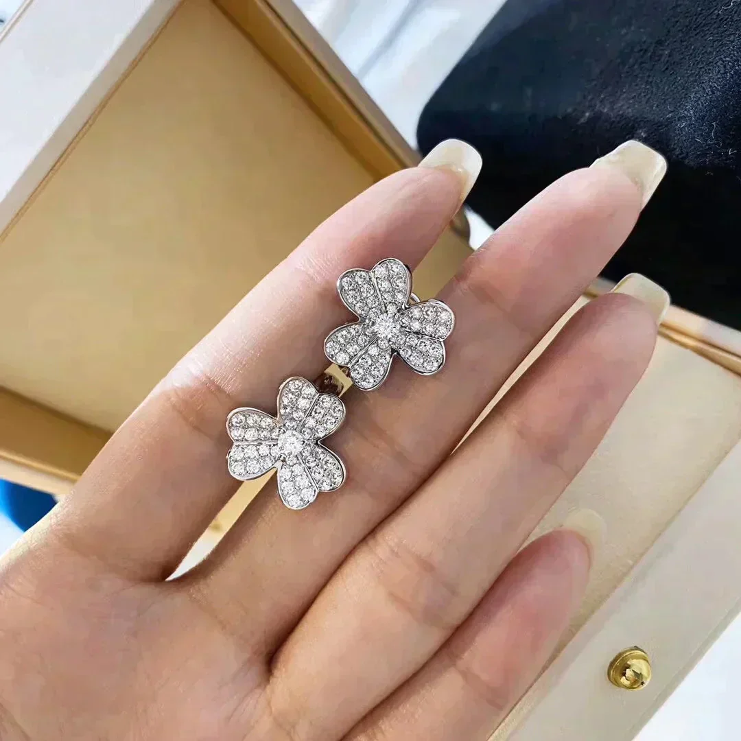[VA]CLOVER COMOS DIAMOND EARRINGS SILVER