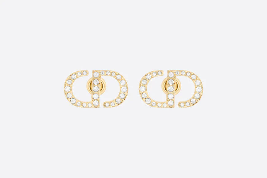 [CD]PETIT CD DIAMOND GOLD STUD EARRINGS