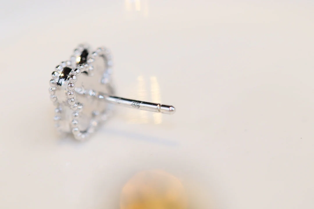 [VA]CLOVER MINI TURQUOISE SILVER STUD EARRINGS