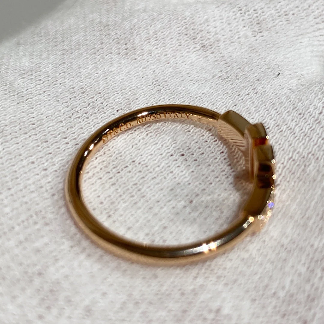 [TF]T WIRE RING DIAMOND ROSE GOLD