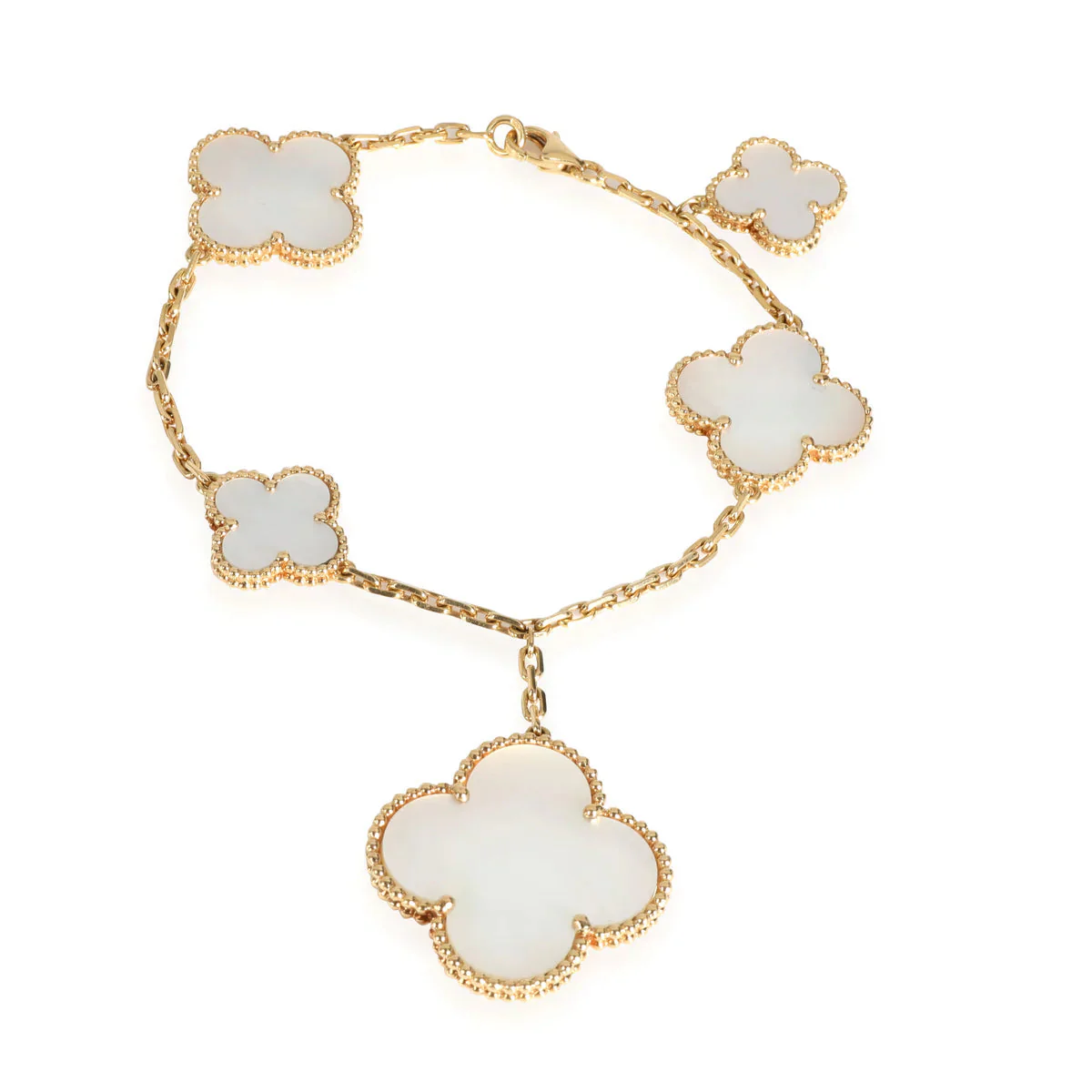 [VA]MAGIC CLOVER MOP GOLD BRACELET 5 MOTIFS