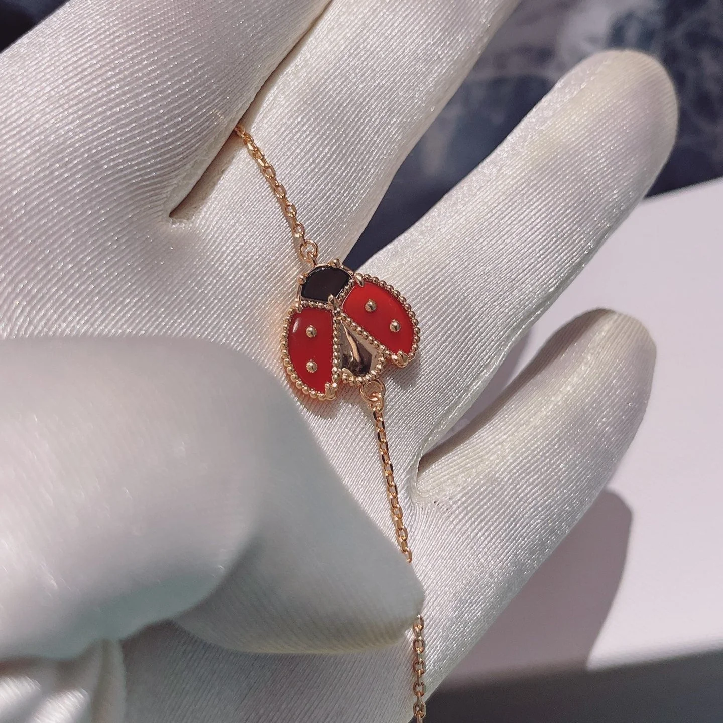 [VA]LUCKY SPRING 1 MOTIF PINK GOLD BRACELET