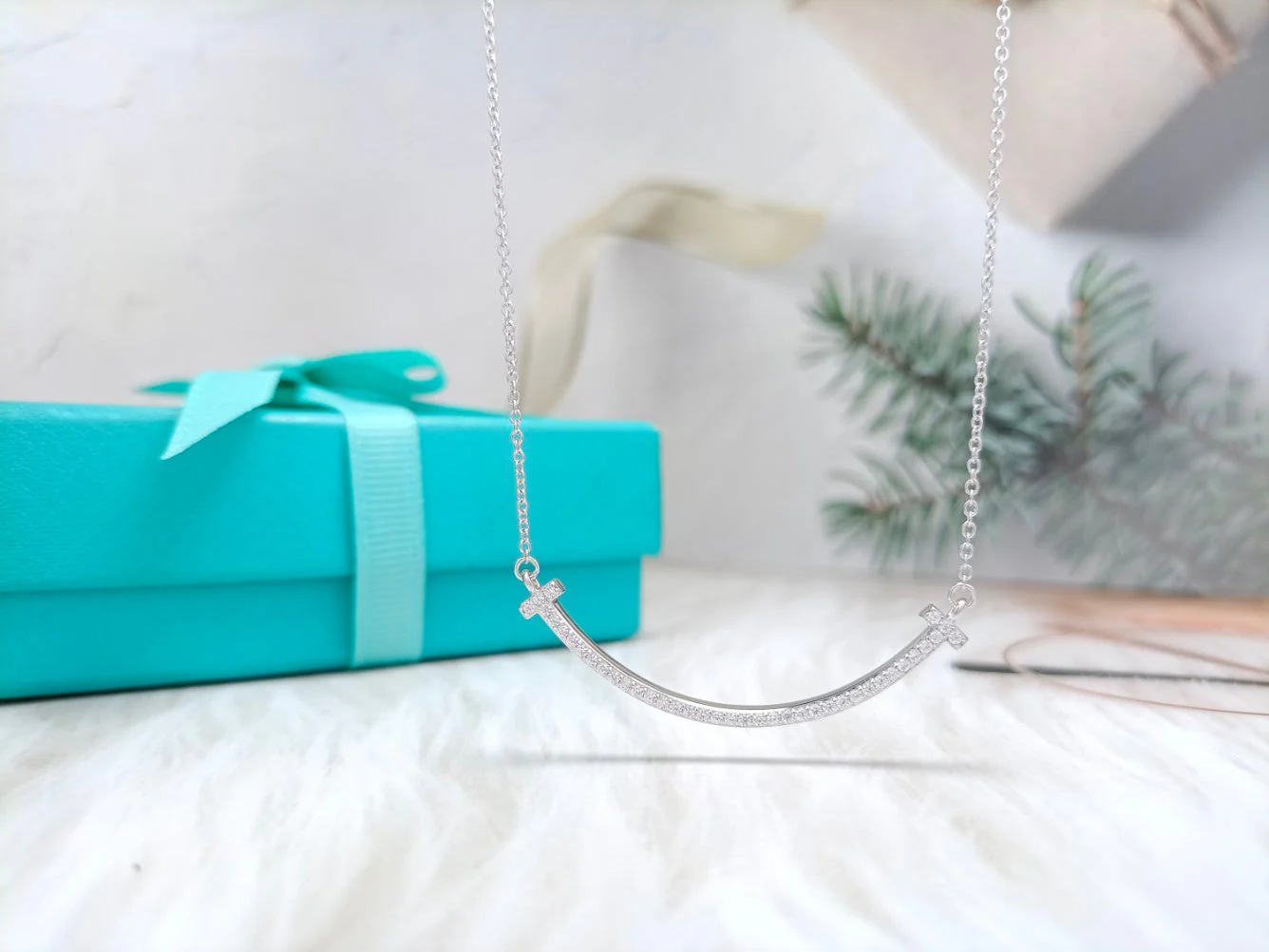 [TF]BIG SMILE PEDANT DIAMOND NECKLACE