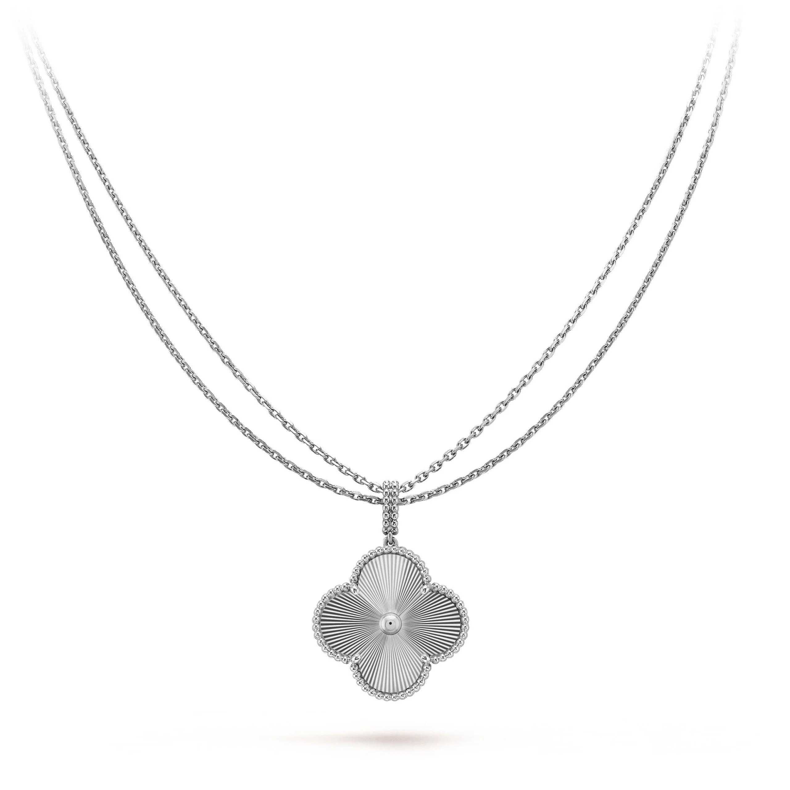 [VA]CLOVER 25MM SILVER BIG CLOVER NECKLACE