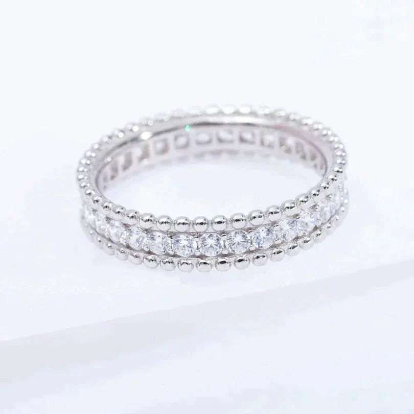 [VA]PERLEE DIAMOND SILVER RING