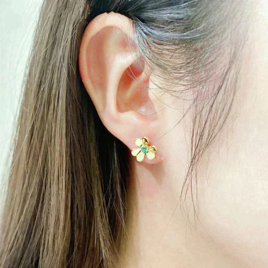 [VA]FRIVOLE  FLOWER MALACHITE EARRINGS