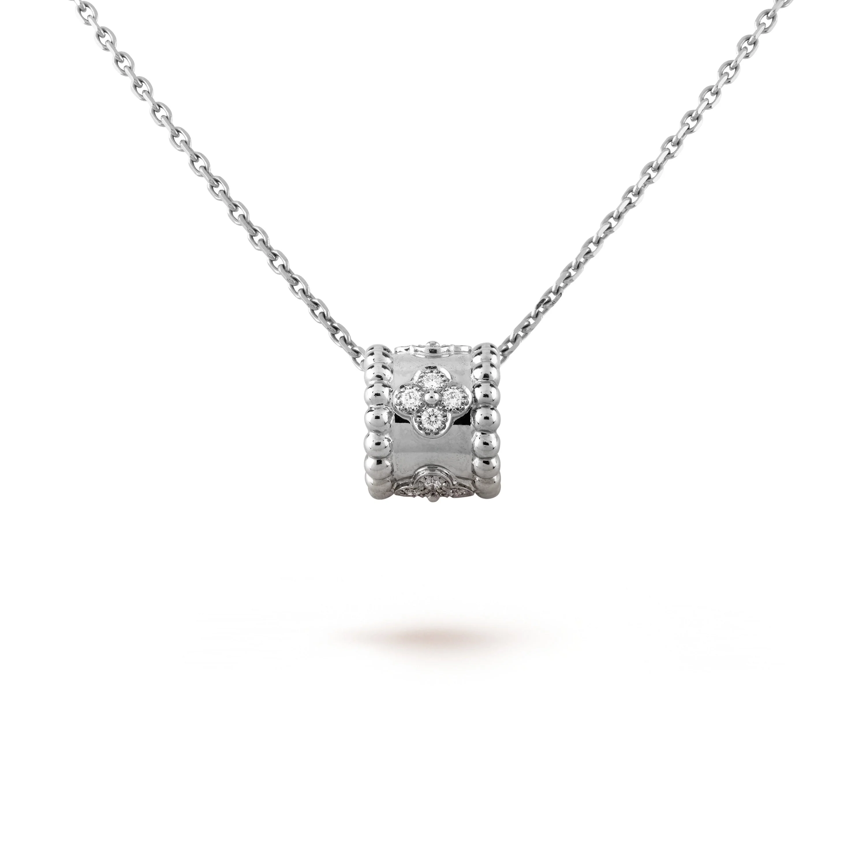 [VA]PERLEE PEDANT SIVLER DIAMOND NECKLACE