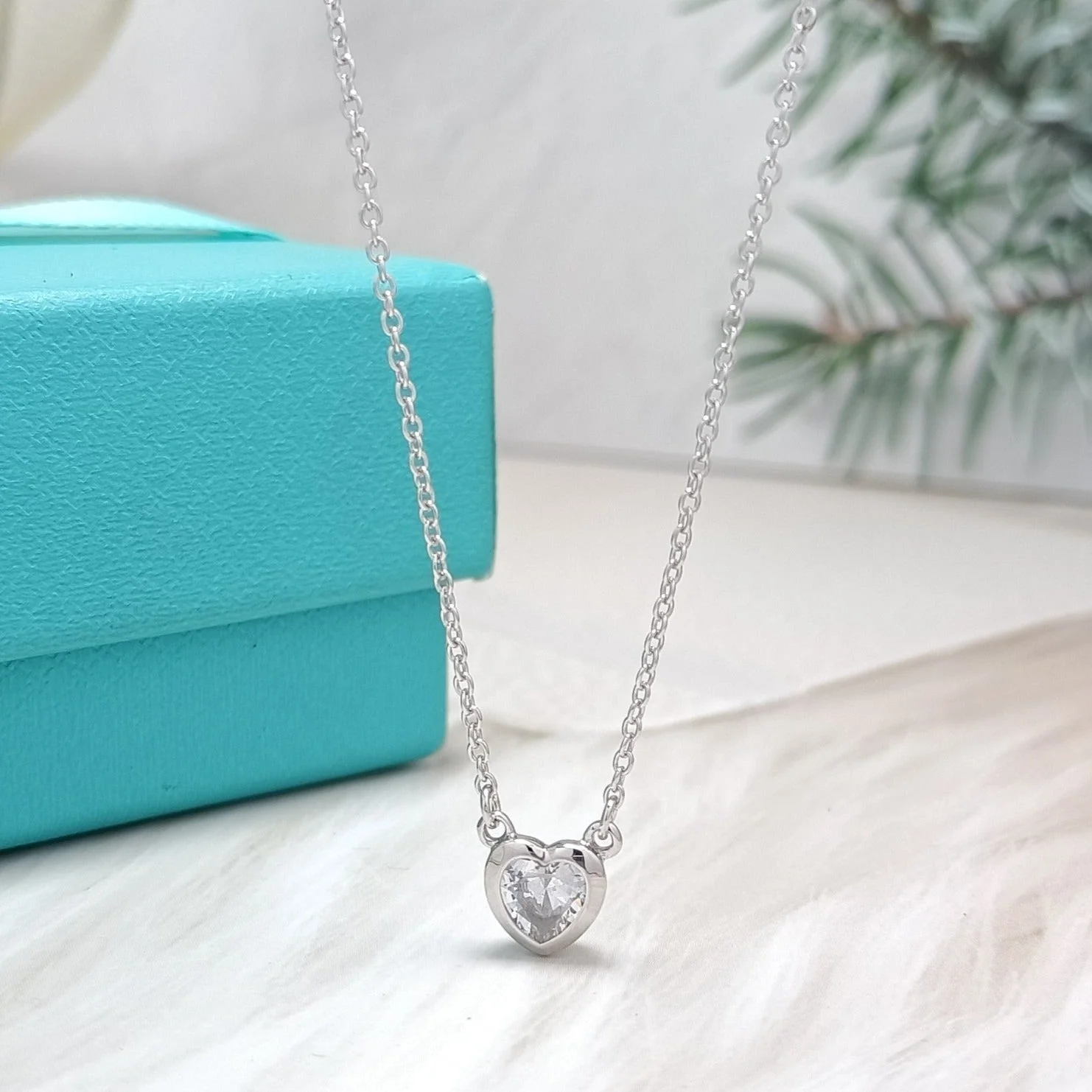 [TF]HEART BIG DIAMOND NECKLACE