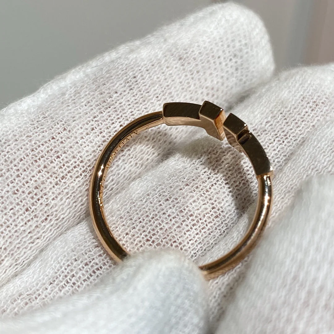 [TF]T WIRE RING DIAMOND ROSE GOLD