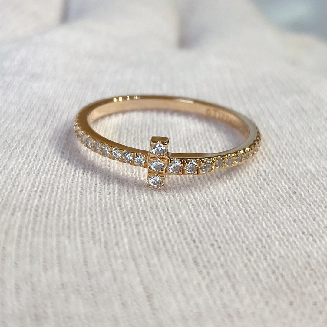 [TF]T RING DIAMOND ROSE GOLD