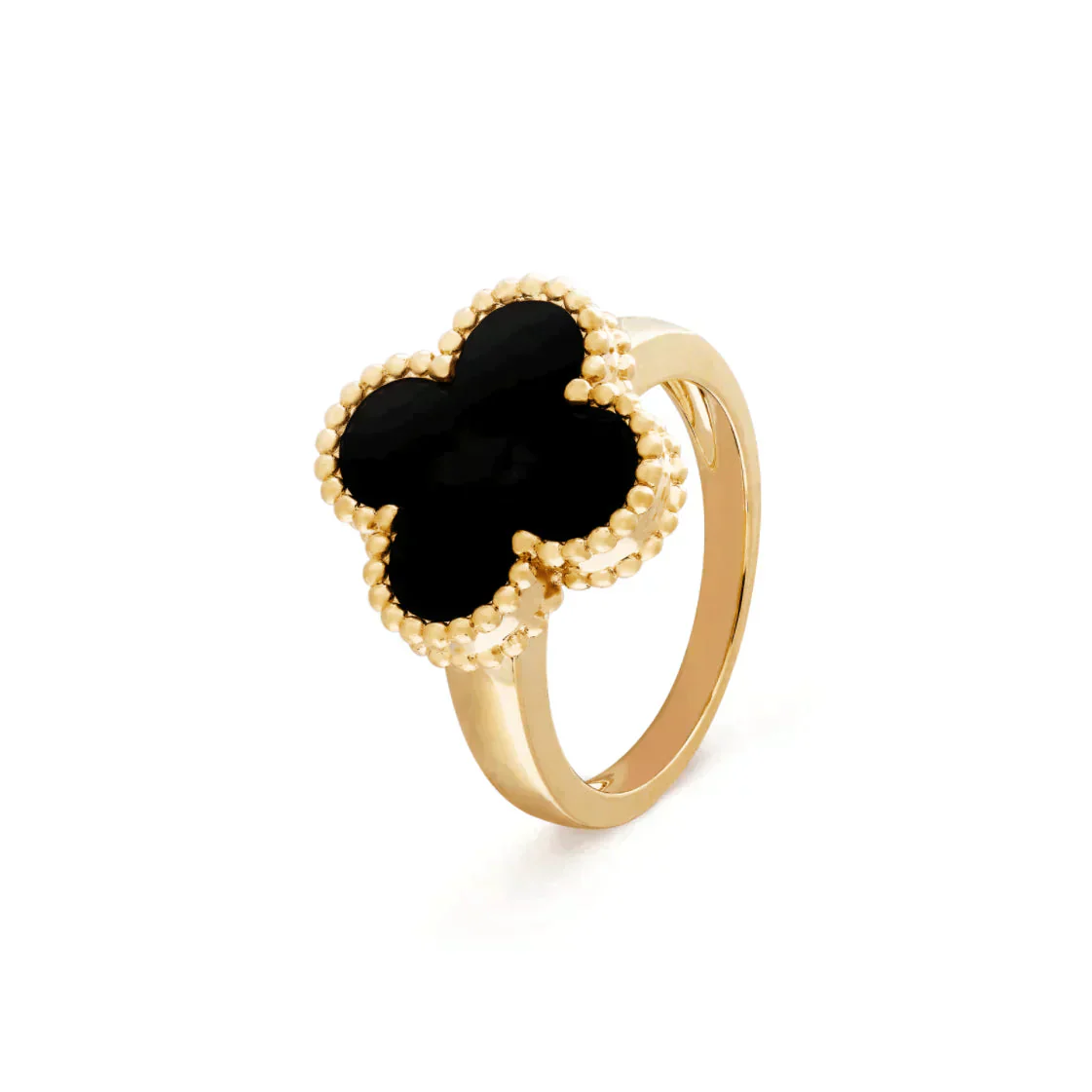 [VA]CLOVER ONYX RING