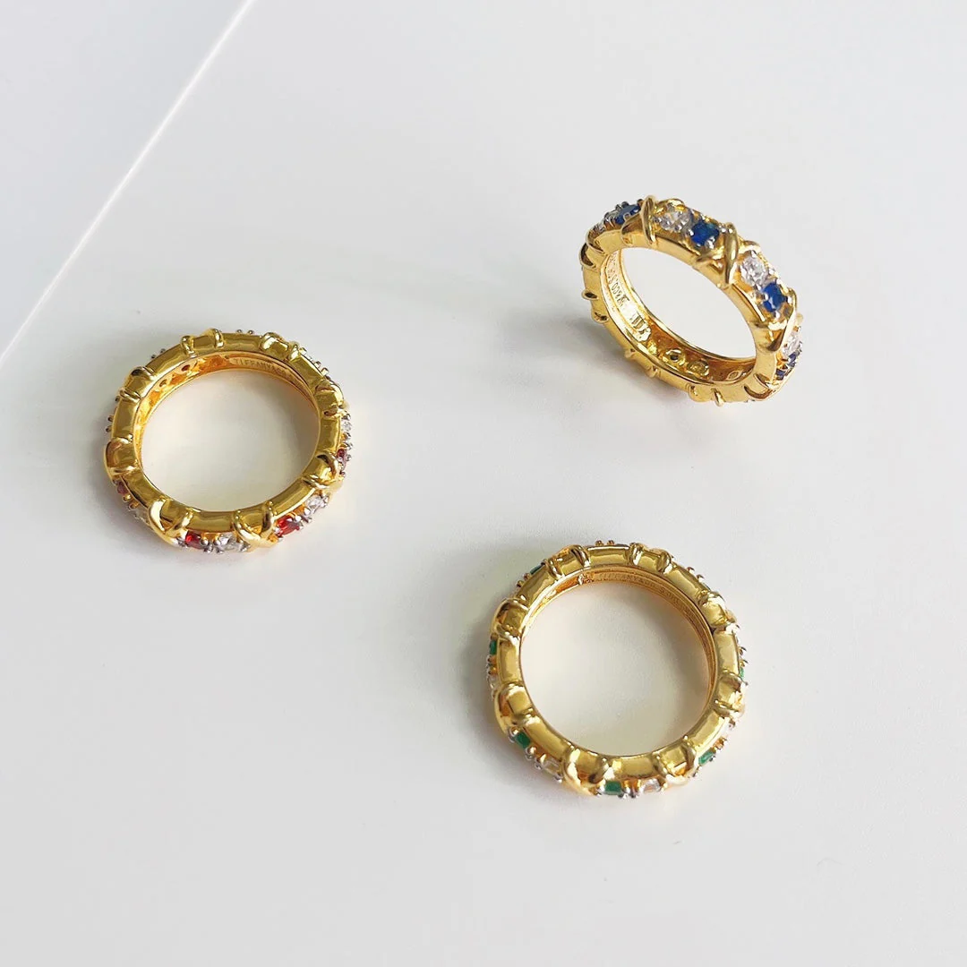 [TF]SIXTEEN STONE GOLD RING