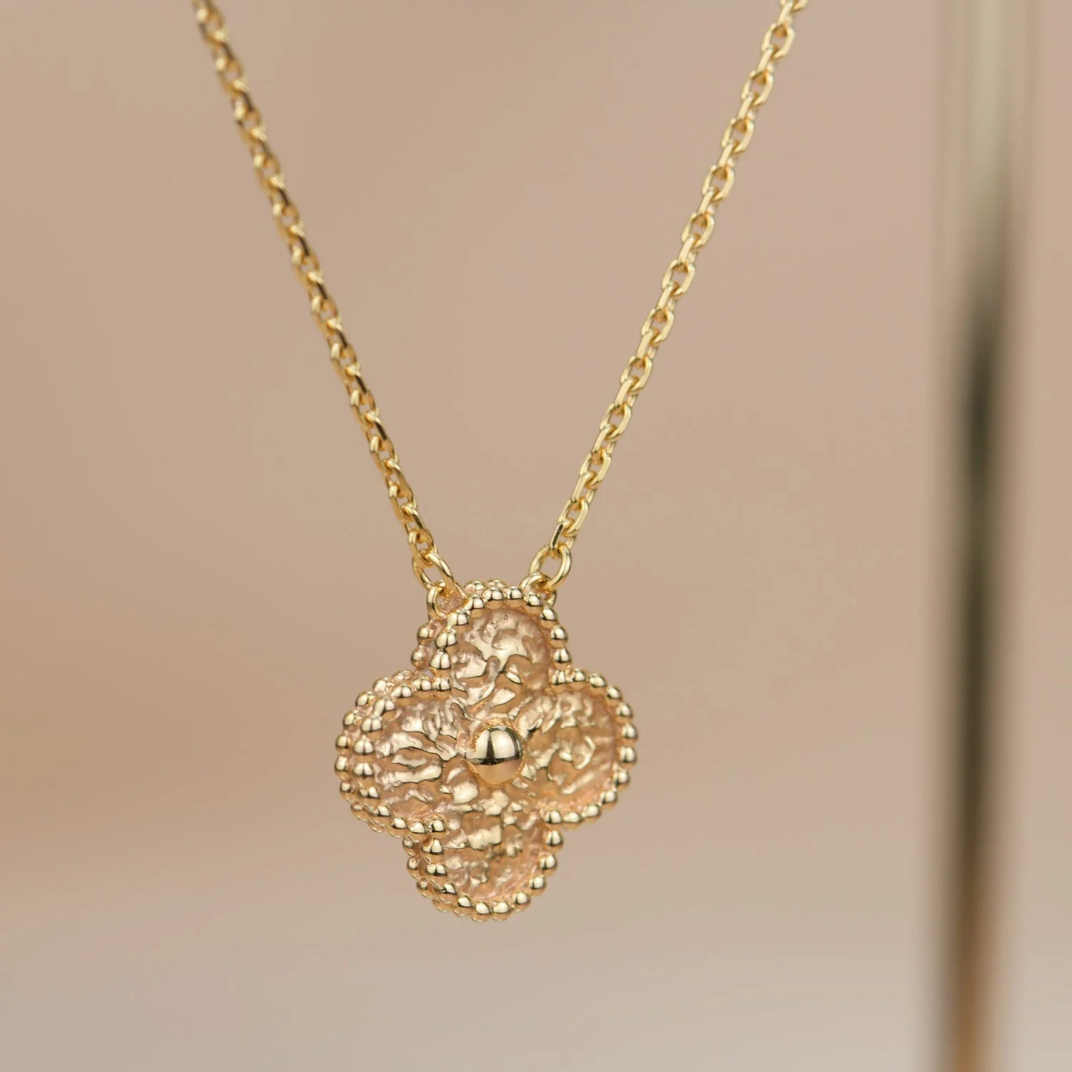[VA]CLOVER 15MM  BRONZING NECKLACE
