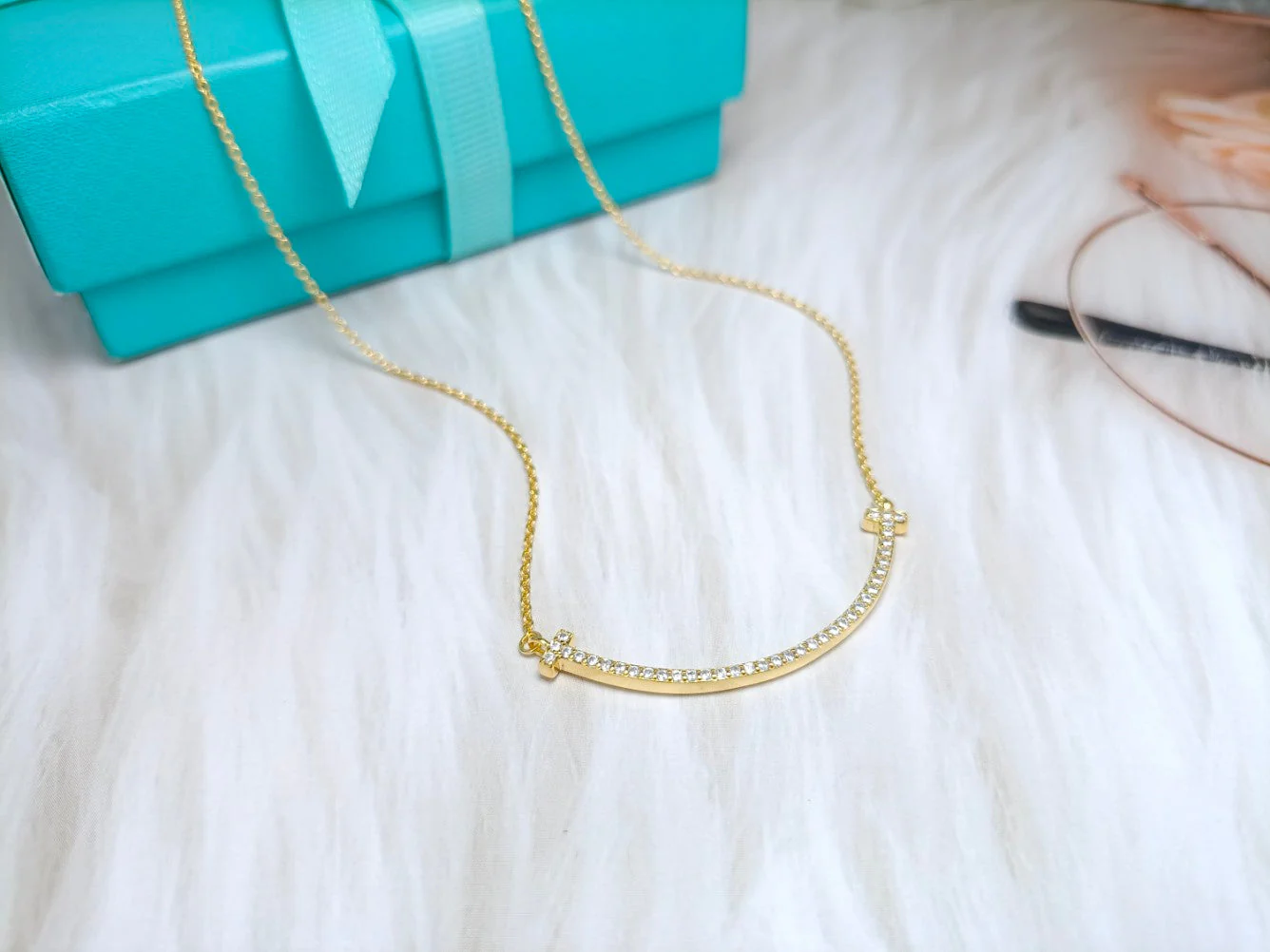 [TF]BIG SMILE PEDANT DIAMOND NECKLACE