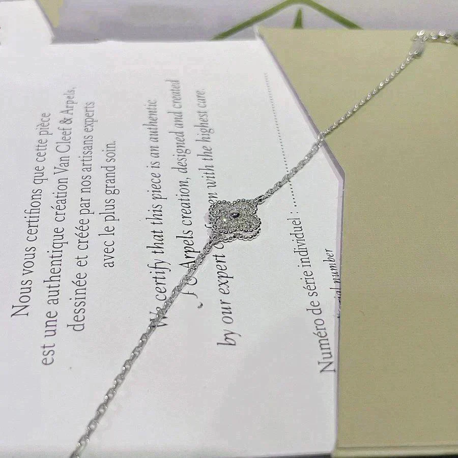 [VA]CLOVER  SINGLE FLOWER BRACELET SILVER