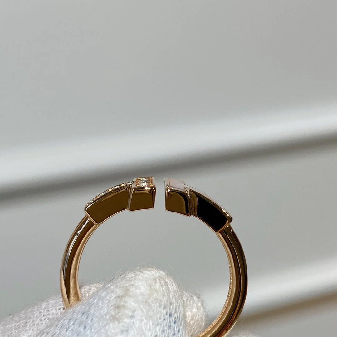 [TF]T WIRE MOP DIAMOND RING ROSE GOLD