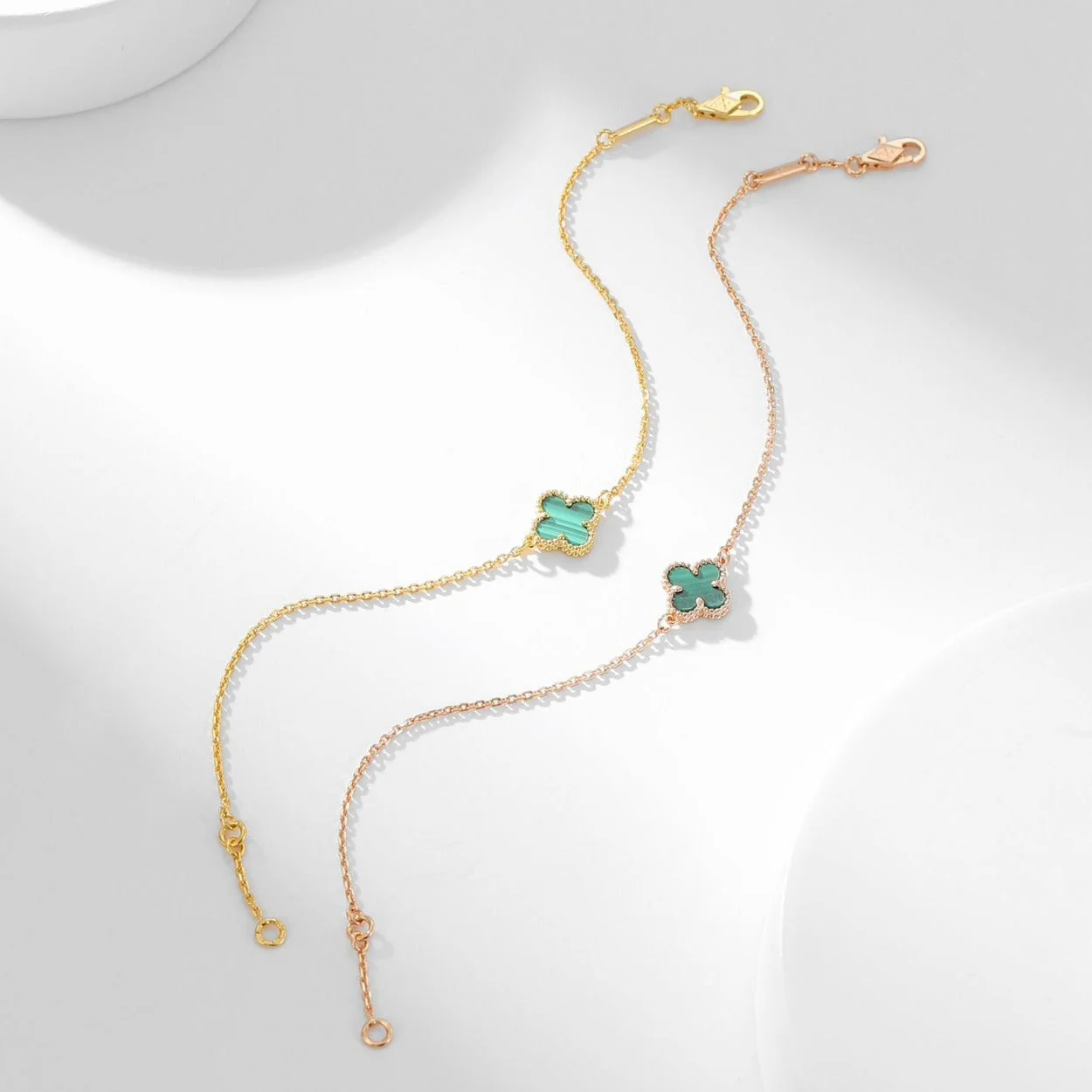 [VA]CLOVER BRACELET MALACHITE 1 MOTIF