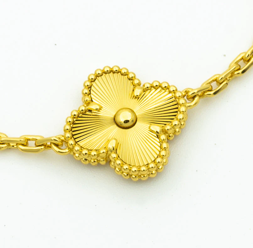 [VA]CLOVER BRACELET 5 MOTIFS GOLD DIAMOND