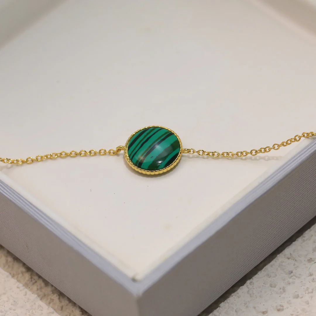 [CD]LUCKY STAR 1 DIAMOND GREEN GOLD BRACELET