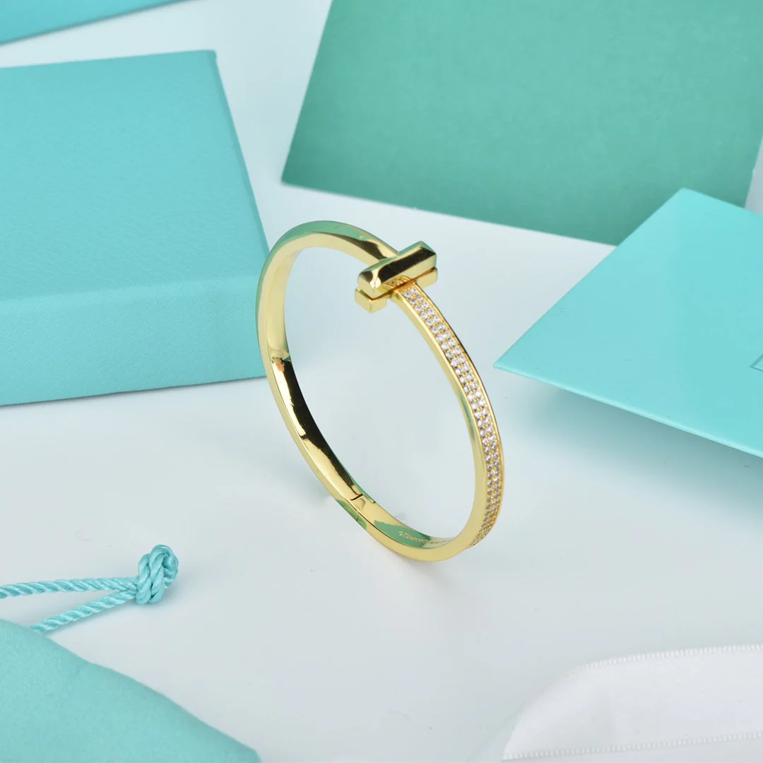 [TF]WIDE DIAMONDS HINGED BANGLE