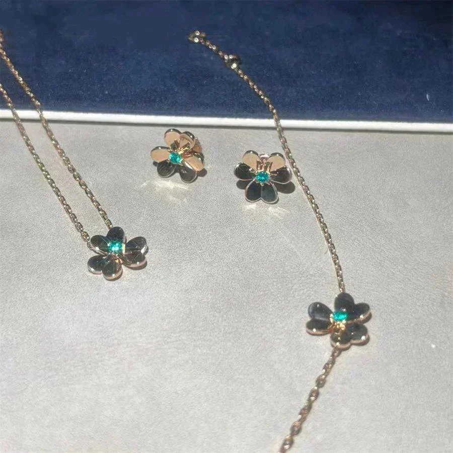 [VA]FRIVOLE  FLOWER MALACHITE EARRINGS