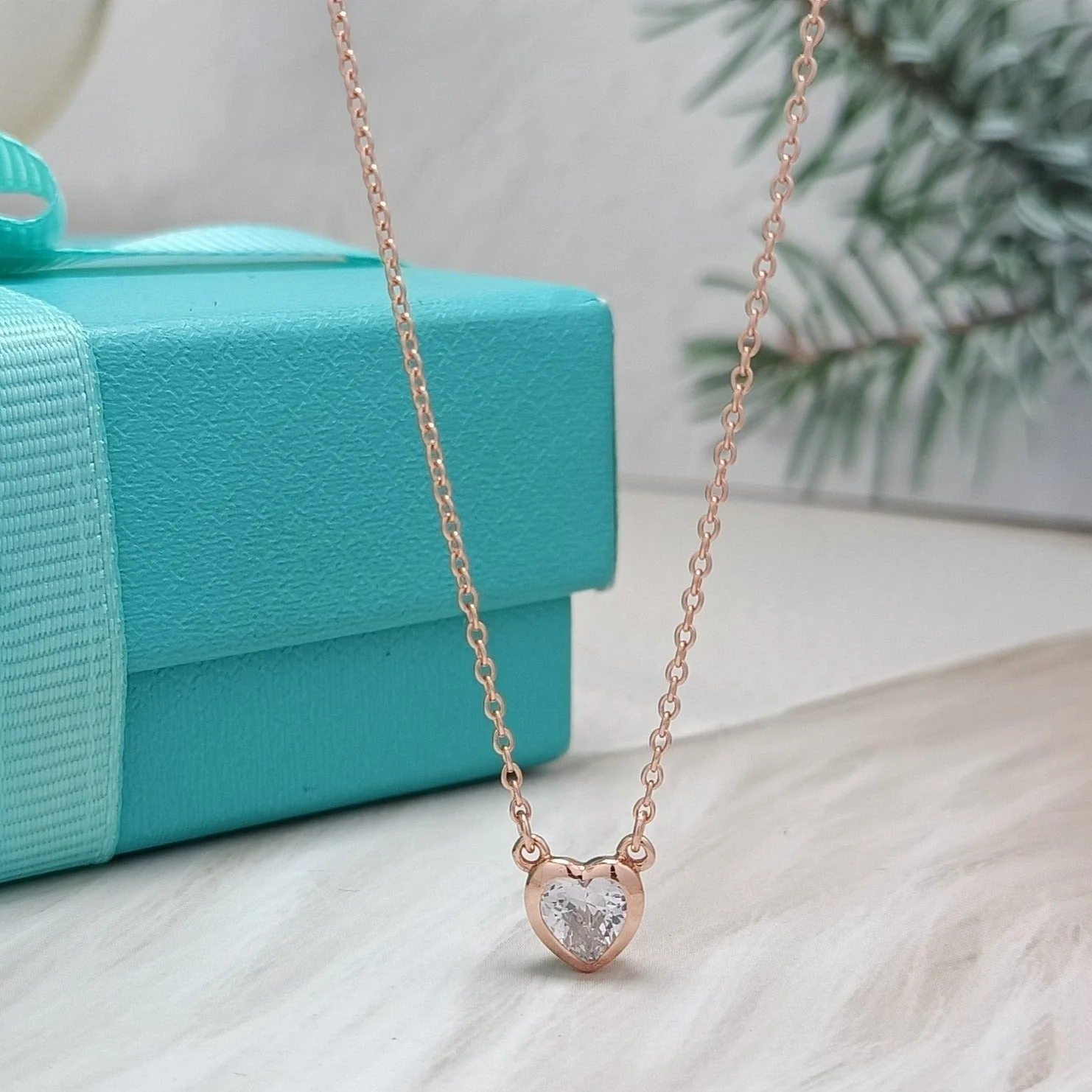 [TF]HEART BIG DIAMOND NECKLACE