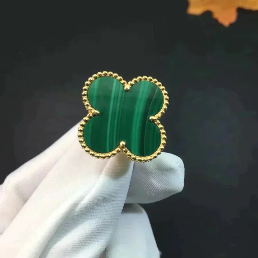 [VA]CLOVER MALACHITE RING