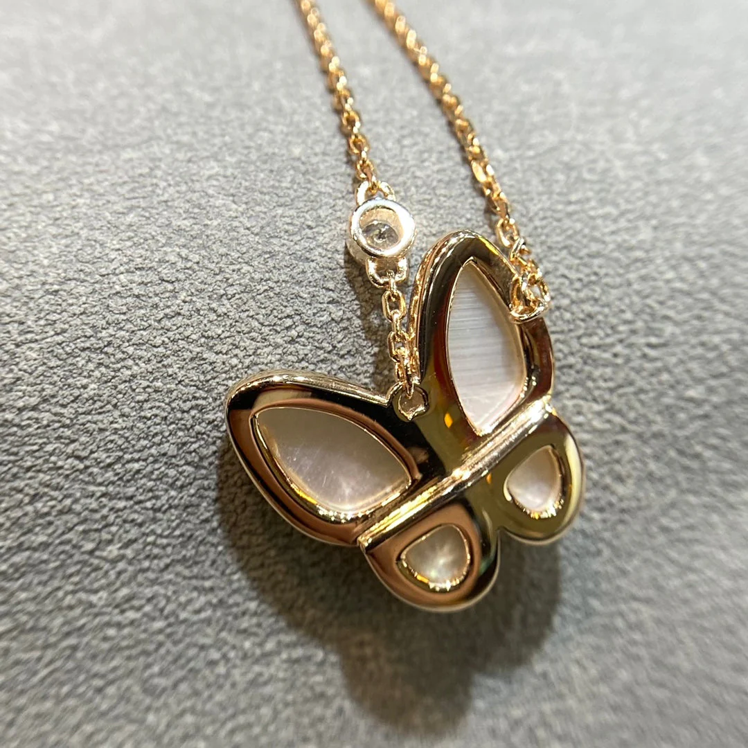 [VA]BUTTERFLY MOP DIAMOND NECKLACE