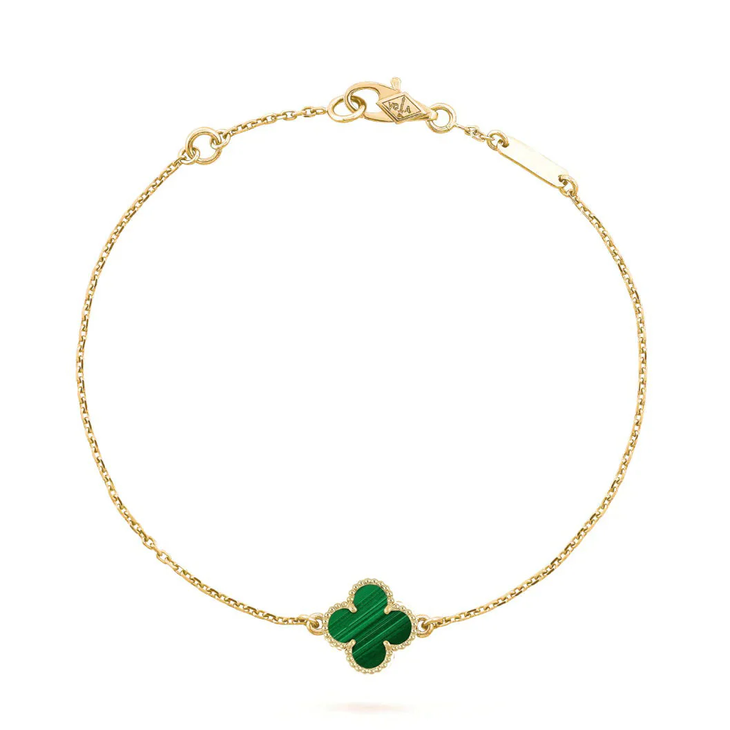 [VA]CLOVER BRACELET MALACHITE 1 MOTIF