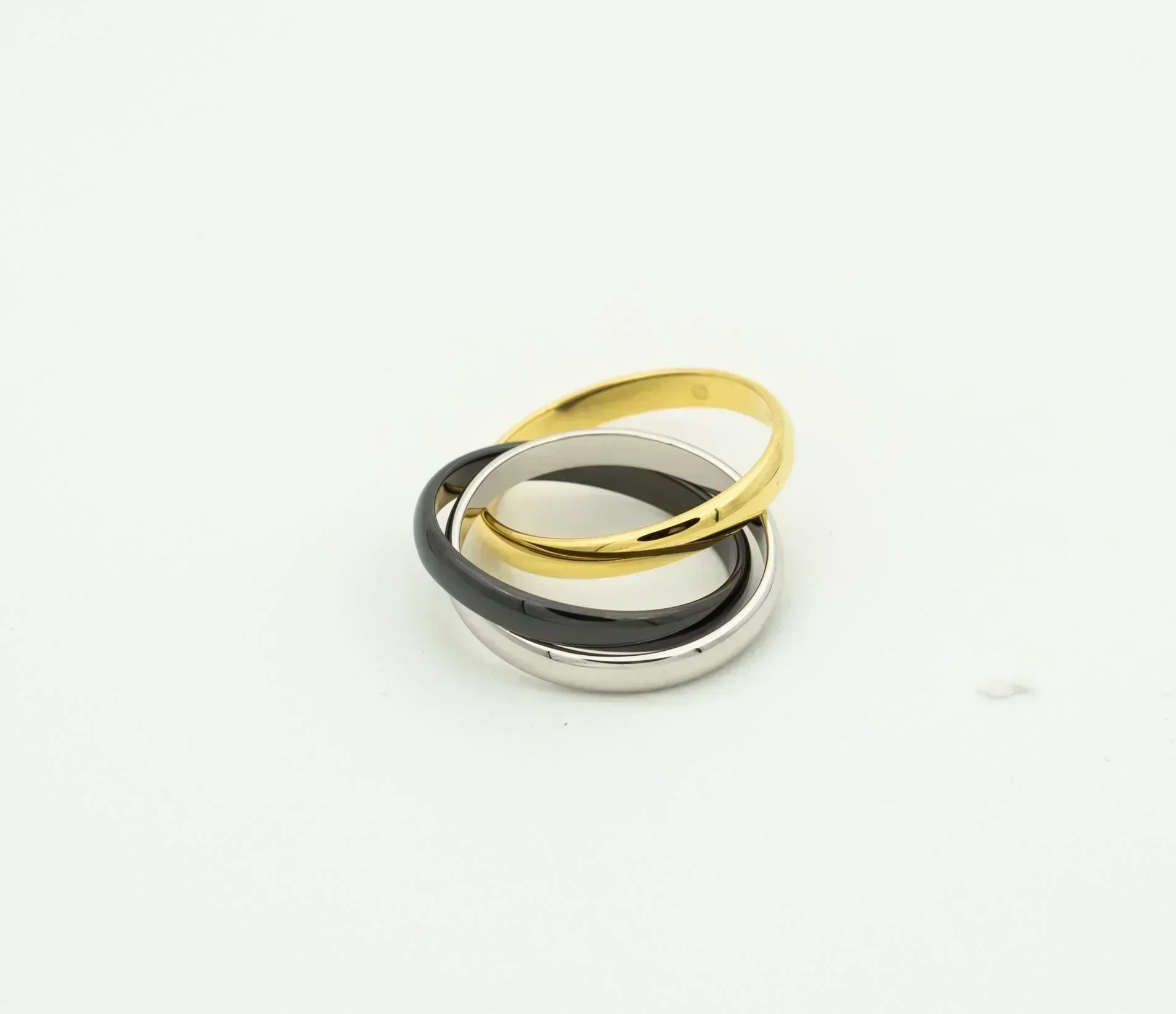 [TF]TRINITY RING BLACK GOLD SILVER