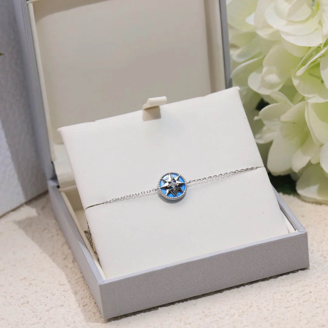 [CD]LUCKY STAR 1 DIAMOND BLUE GOLD BRACELET